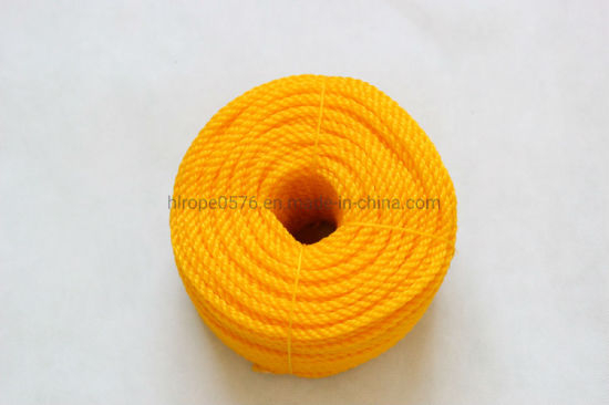 6 mm orange PE3 tråde i spoler, ruller, vikling, 3 tråde PE, PP snoet reb