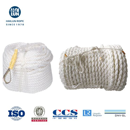 3/8/12 tråde PP polyester nylon blandet fortøjning reb til havfiskeri