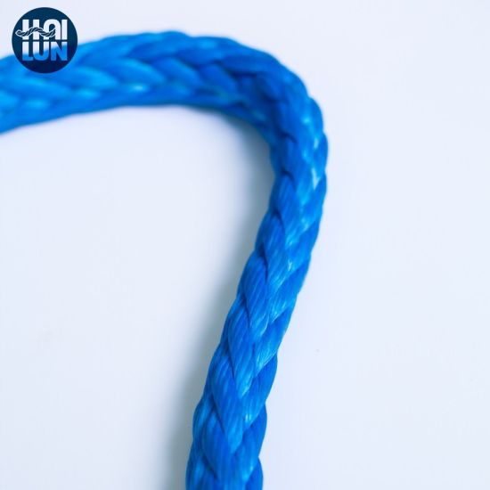 Polyester Cover 12 Strand UHMWPE / HMPE HMWPE Nylon Marine Towing Rope