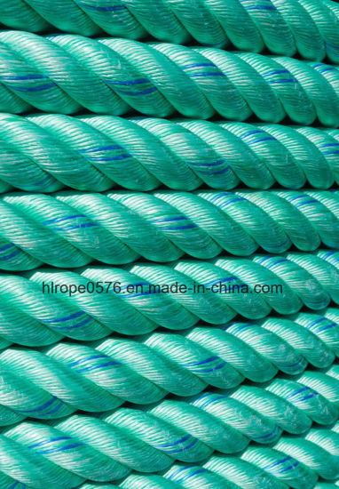3-tråde Green Polypropylen Twist Boad Rope i Roll for Landbrug