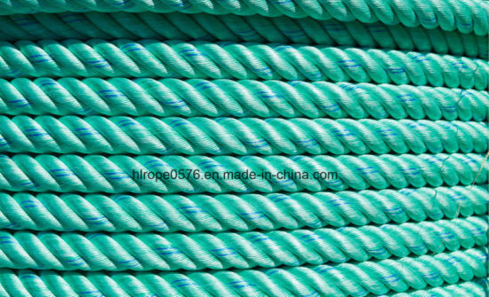 3-tråde Green Polypropylen Twist Boad Rope i Roll for Landbrug