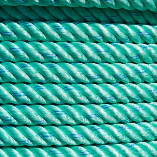 Fabriksgrossist 3 tråde grønt PP-reb marinereb til fiskeri og fortøjning